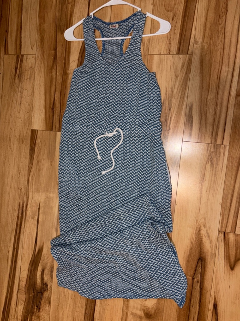 Faherty Marina Blue Fishscale Racerback Dress sz. Small